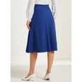 thumbnail image 3 of DARING DIVA Women's Side Zipper Flared Flowy A Line Midi Skirts XS Royal Blue, 3 of 5