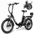 thumbnail image 1 of SUNTIBYE SE1 Bicicleta Eléctrica de Montaña Plegable para Adultos, Motor de 1000W, 28MPH, Batería de 48V 15Ah, E Bike de Llanta Ancha de 20", UL2849, Negro, 1 of 6