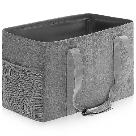 WHAMVOX Folding Shopping Bag Cotton Canvas 1Pack 17.88X10.02X11.99in