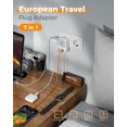 thumbnail image 4 of European Travel Plug Adapter USB C, International Plug Adapter with 4 AC Outlets 3 USB Charging Ports, Type C Europe Power Adaptor for US to EU France Germany Iceland Spain Italy, 4 of 4