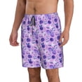 thumbnail image 2 of Fotbe Violet Trajes de Baño Estampados para Hombre, Shorts de Verano de Secado Rápido, Ropa de Playa, Bañadores-Medium, 2 of 6