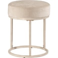 thumbnail image 1 of Hillsdale Swanson fabric Upholstered Vanity Stool in Distressed White, 1 of 9