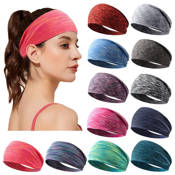 ZOUYUE Women's Workout Headbands Non Slip Sport Sweatbands Yoga Hairbands for Travel Fitness Athletic Elastic Moisture Wicking for Girls