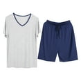thumbnail image 2 of Kureaily Mens Pajama Sets Short Sleeve Pyjama Sleepwear Loungewear Nightwear Sets Comfortable Lightweight Pj's Sleep Sets Sleepwear Lightweight, 2 of 4