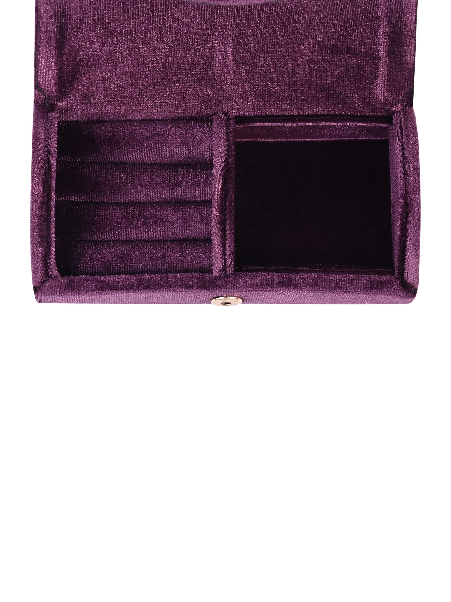 Scenario Women's Curved Faux Velvet Jewelry Organizer, Purple