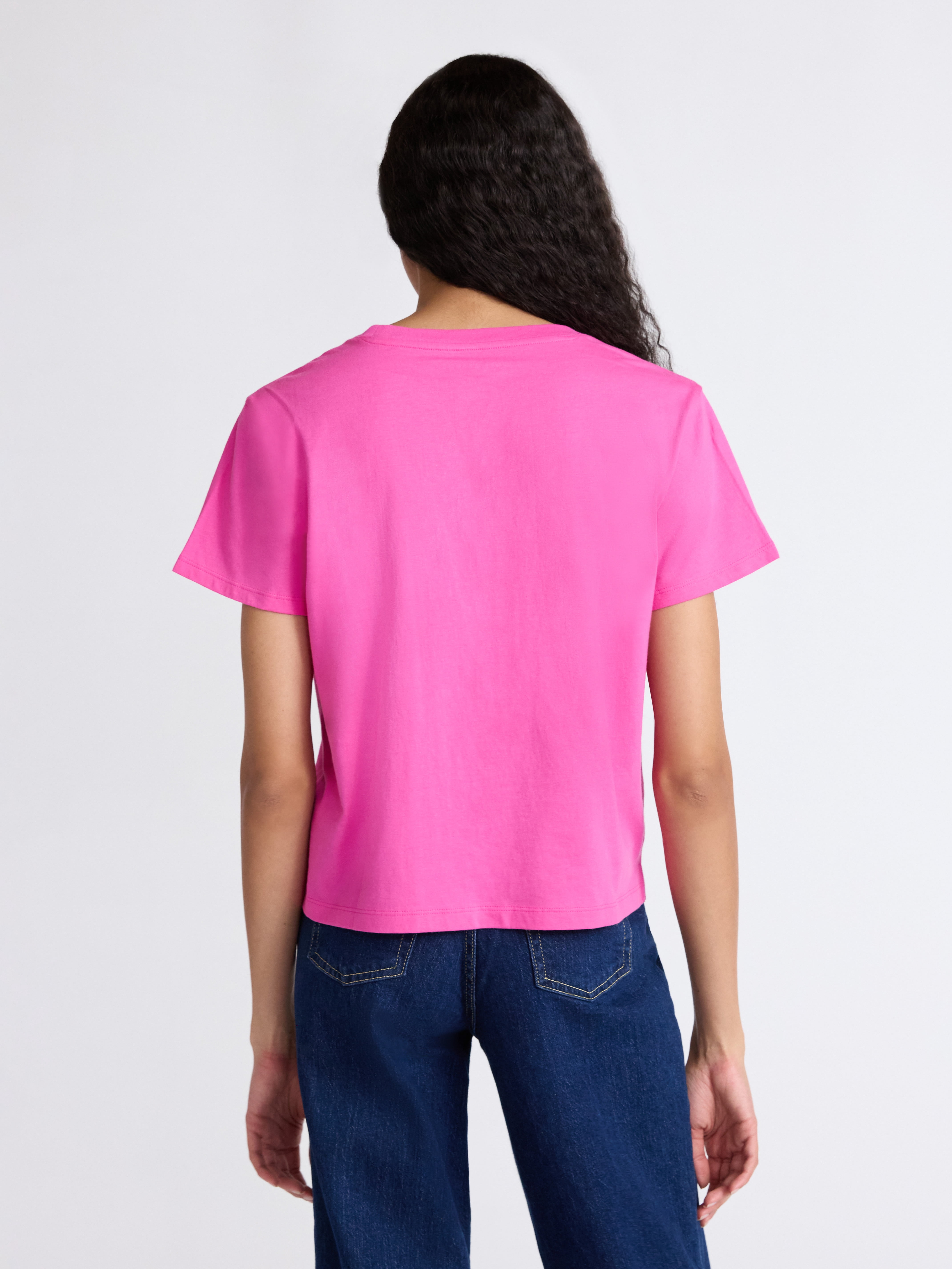 Free Assembly Women's and Women's Plus Cotton Cropped Boxy Tee with Short Sleeves, Sizes XS-4X