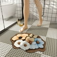 thumbnail image 2 of 3D Floral Diatomaceous Earth Bath Mat - Ultra Absorbent & Quick-Drying Floor Mat, Non- Bathroom Rug with Realistic Flower Design, Soft Plush Surface for Bedroom, Vanity, Entryway & Kitchen Decor, 2 of 5