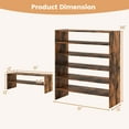 thumbnail image 3 of Costway 3 PCS Stackable Shoe Rack 31-Inch Horizontal Organizer 2-tier StorageShelf Brown, 3 of 9