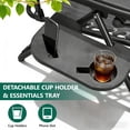 thumbnail image 5 of HaiCube Zero Gravity Chair Set of 2, Adjustable Reclining Outdoor Lounge Chairs with Cup Holder Tray & Headrest, Portable Folding Patio Chairs for Camping, Pool, Backyard, Gray, 5 of 9
