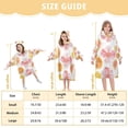 thumbnail image 4 of FORMRS Wearable Blanket Hoodie with Sleeves for Kids Cozy Flannel Sweatshirt, Floral Orange, 4 of 7