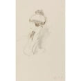 thumbnail image 2 of Georges Hugo 13x18 Gold Ornate Wood Frame and Double Matted Museum Art Print Titled - Woman in Profile Bust Wearing a Hat, 2 of 4