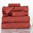 thumbnail image 1 of Lavish Home Ribbed 100% Cotton 10 Piece Towel Set - Brick, 1 of 10