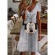 thumbnail image 3 of Vestido mini sexy de manga corta con cuello en V y estampado de amor de Minnie Mouse de Disney para mujer, diseño para exteriores, 3 of 5