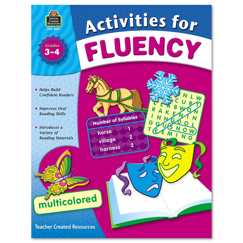 Teacher Created Resources Activities for Fluency, Grades 3 to 4, 144