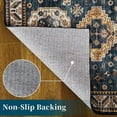 thumbnail image 3 of Haperlare 2 x 6 Feet Ink Blue Long Hallway Runner Rug Machine Washable Kitchen Runner Mat Laundry Runner Vintage Area Rug Persian for Bedroom Living Room Entryway, 3 of 5