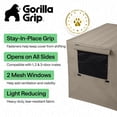 thumbnail image 3 of GORILLA GRIP Dog Crate Cover, Fits 48" Indoor Kennel Cage, Breathable Mesh Windows, Taupe, 3 of 10