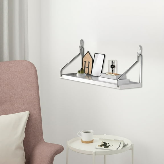 InsCrazy Floating Shelves Storage No-drill Wall Shelf Bedside Wall-mounted Shelf Wall-mounted Projector for Office, Living Room, Kitchen