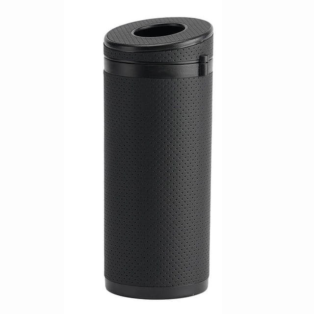 Caja de pañuelos multifunción para coche, tubo de papel redondo de seguridad para vidrios rotos, color negro