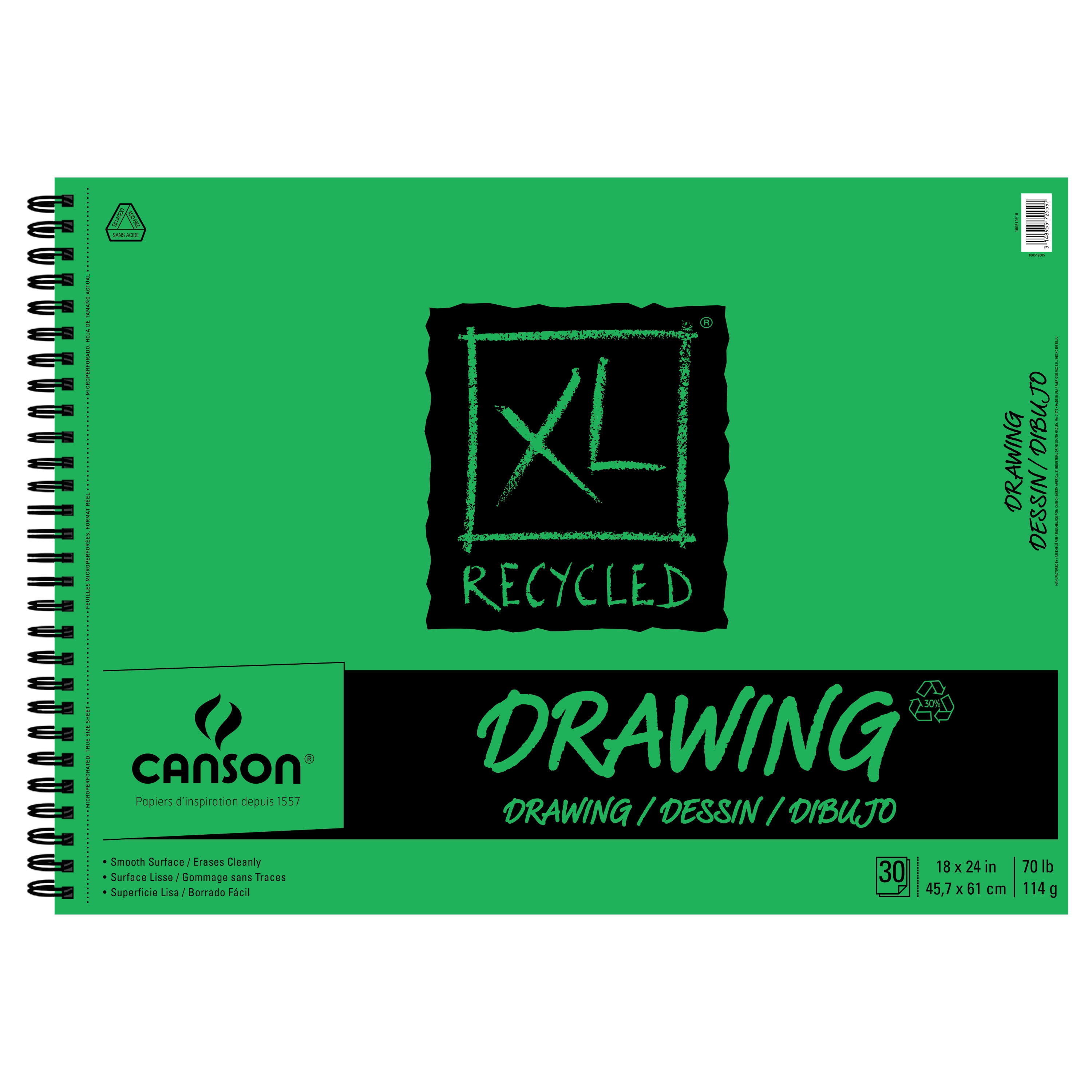 70 lb Canson XL Side Wire Drawing Pad 18 x 24 Inches 30 Sheets 