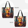 thumbnail image 2 of Picia Colorful Flower Chameleon for Tote Bag for Women with Zipper, Gym Tote with Compartments, Laptop Work Tote Nurse Dance Yoga Bag for Sport, Travel, 2 of 7