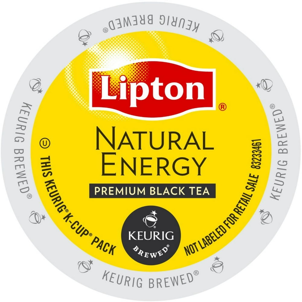 Lipton Natural Energy Tea, KCup Portion Pack for Keurig Brewers, 24