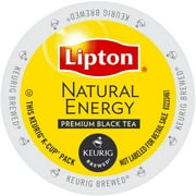 Lipton Natural Energy Tea, K-Cup Portion Pack for Keurig Brewers, 24 Count
