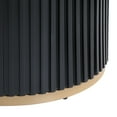 thumbnail image 4 of GDF Studio Natural Grain Finish Round Dining Table, Black, 4 of 6