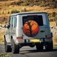 thumbnail image 3 of Fotbe Yellow Castle Sunset Tree Spare Tire Cover Thickening Universal Fit for Jeep, Trailer, RV, SUV, Truck, Tough Tire Wheel Soft Cover-14 inch, 3 of 8