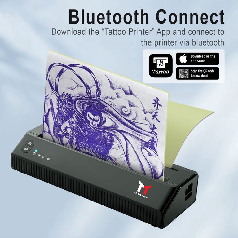Tattoo Transfer Stencil Printer, Wireless Bluetooth Tattoo Printer
