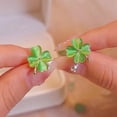 thumbnail image 6 of Mini Cute Literary Design Hollow Stud Earrings for Women Electroplated Silver Fashion Jewelry, 6 of 8