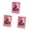 Pink style, variant on 3pcs Magnetic Photo Holder For Small Snapshots Frame Creative DIY Wall Refrigerator Decorations With Safe ABS Materials