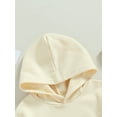 thumbnail image 5 of Canrulo Toddler Baby Boys Girls Hoodies Long Sleeve Pocket Hooded Sweatshirt Pullover Fall Winter Casual Tops Milky Yellow 6-12 Months, 5 of 8