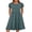 Green, variant on Summer Short Sleeve A-Line Midi Dresses for Women Flowy Casual T Shirt Dresses Beach Floral Sundress with Pockets Navy Blue Medium