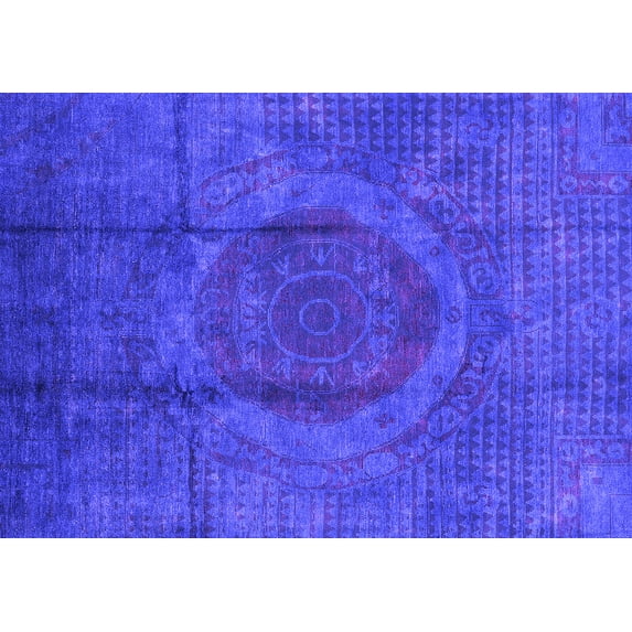 Ahgly Company Indoor Rectangle Persian Purple Bohemian Area Rugs, 7' x 10'