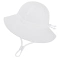 thumbnail image 2 of Children Summer Adjustable Fisherman Hat Babys Outdoor Sun Breathable Sunshade Beach Hat,3-12 Months,White Hat, 2 of 4