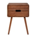 thumbnail image 2 of Zimtown Set of 2 Bedside Table with Drawer 24.2" Tall, Dresser Nightstand Wooden, End Table Storage Furniture, Dark Brown, 2 of 9