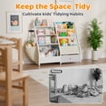 thumbnail image 3 of Kids Bookshelf and Toy Storage, Book Shelf for Kids Rooms BECOKOME 4 Tier Toddler Bookshelf Baby Bookcase for Nursery Montessori Toy Organizer, White, 3 of 7