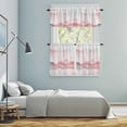 thumbnail image 6 of Smudge Pink Kitchen Curtains Valances and Tiers Set of 3 Clouds and Mountains Tier Curtains and Valance with Rod Pocket for Small Windows, 27.5"x24", 6 of 9