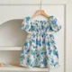 thumbnail image 1 of Vestido volador de encaje de estilo coreano para niña, vestidos de princesa florales bordados, mono encantador para bebé, trajes para hermana, 1 of 6
