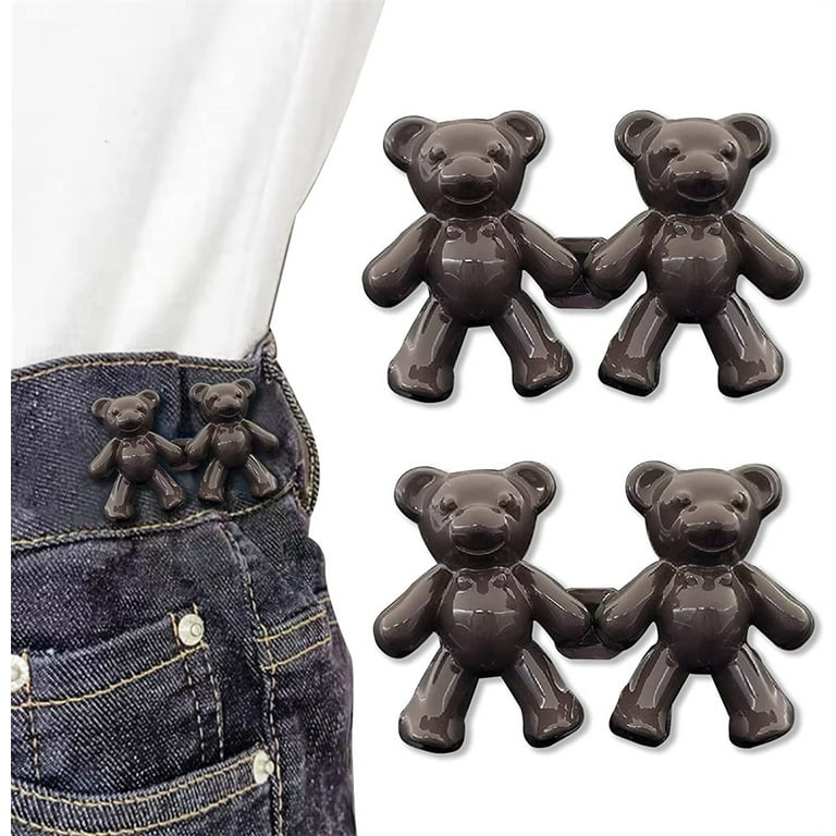 Nogis 2 Set Jeans Button, Adjustable Jean Button Pin, Detachable Decorative Waist Buckles, No Sewing Required, Perfect Fit Tighten Waist Adjustment