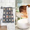 thumbnail image 7 of Yayeee 100% Cotton Hand Towels for Bathroom 16" x 28" Soft Absorbent Kitchen Towel, Square Harmony, 7 of 7