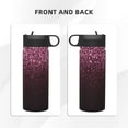 thumbnail image 3 of Fotbe Pink Glitter Sparkles A Pattern 18oz Sports Insulated Kettle Stainless Steel Sports Insulated Kettle For Running Hiking Cycling Climbing Man'S Woman'S Water Bottle, 3 of 8