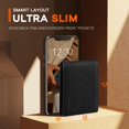 thumbnail image 2 of Cartera RUNBOX para hombre, delgada, de piel, plegable, con bloqueo RFID, 2 of 6