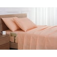 thumbnail image 3 of Mainstays by Becky G. & Alejandra 4-Piece Orange Warm Geo Super Soft Brushed Microfiber Bed Sheet Set, Full, 3 of 10