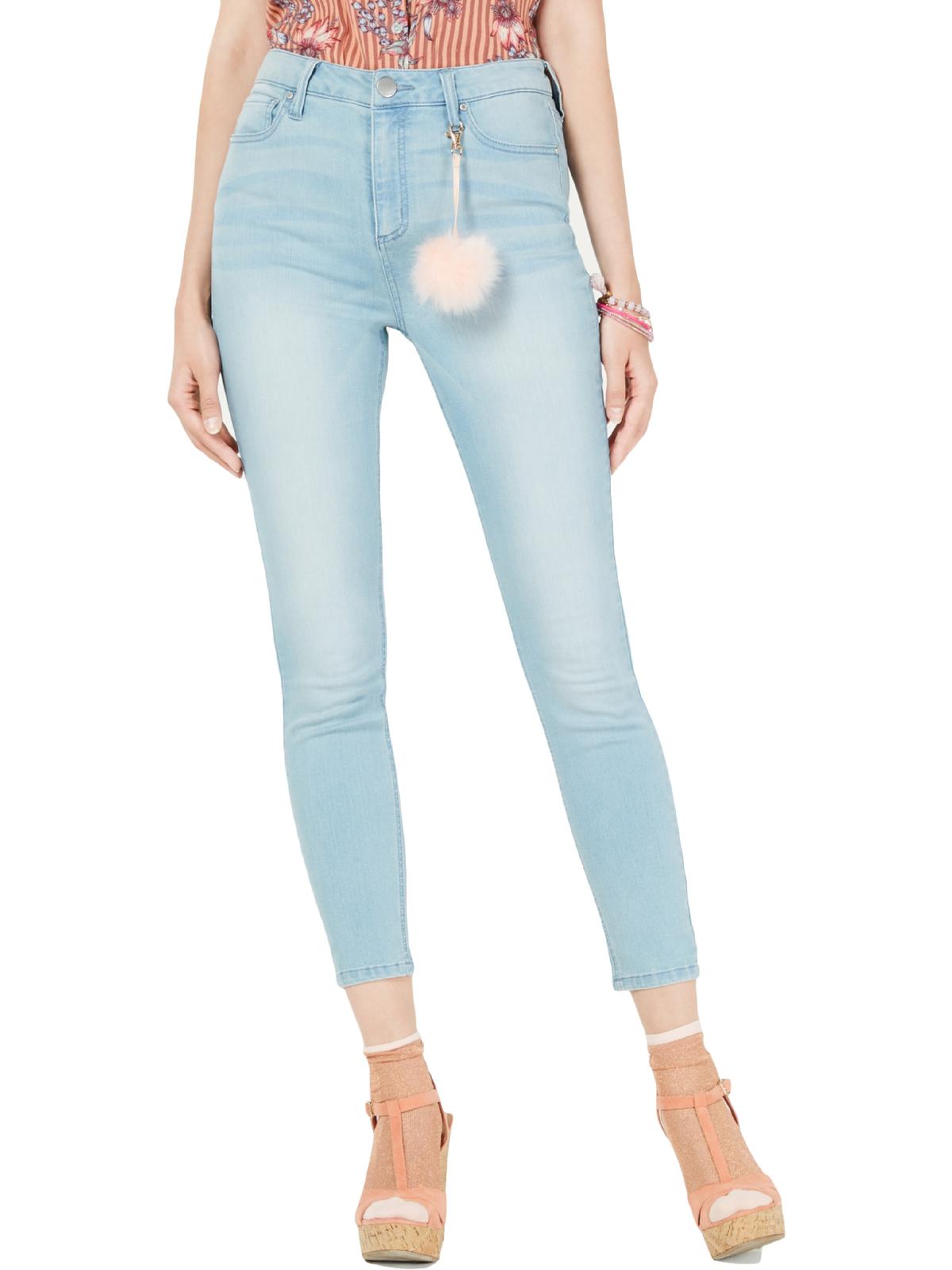Tinseltown Juniors Raw Hem Mom Jeans 