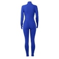 thumbnail image 6 of Riforla Womens Long Sleeved Solid Color Standing Neck Fashionable Zippered Sports Jumpsuit Jumpsuits for Women Blue M, 6 of 6