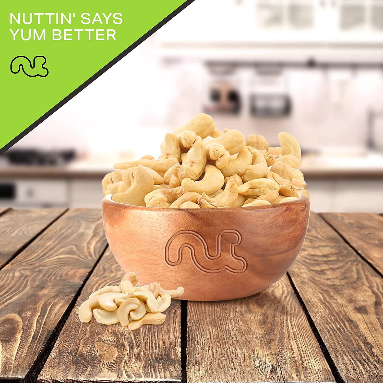 Nut Cravings Unsalted Cashews, Raw Halves & Pieces, Shelled (32oz - 2 lbs)