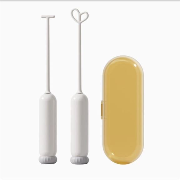 Automatic Baby Milk Powder Mixing Rod With Two Whisk Heads for 120ml to 240ml Bottles Grayish White Polypropylene Quiet and Portable Formula Mixer