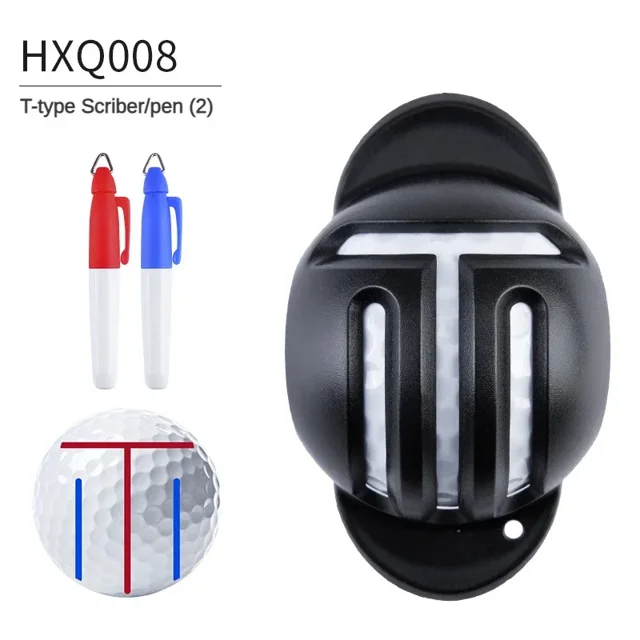 1pc Golf Ball Line Liner Drawing Marking Alignment Putting Tool and 2 Pieces Golf Ball Marker Pen, Golf Scribe Accessories HXQ008