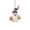 Witch, variant on Halloween Devil Ghost Plush Keychain 6.3 Inch, Cute White Ghost with Red Horns and Bat Wings, Soft Stuffed Animal Charm for Backpacks, Bags, Keys and Halloween Party Gifts for Kids Adult